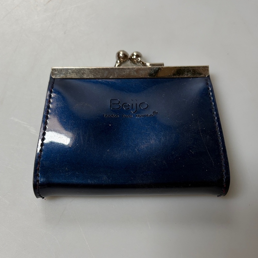 Beijo Navy Blue Clasp Wallet